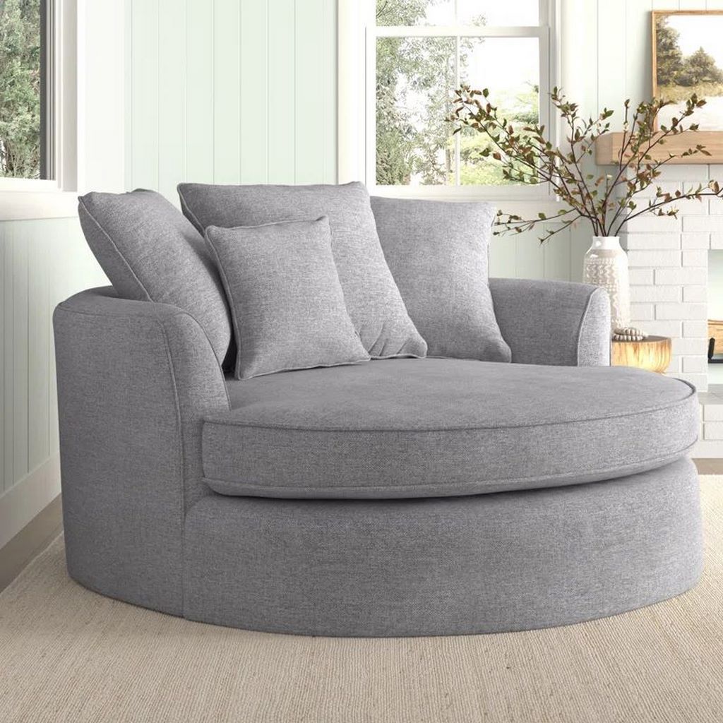 كرسي جانبي خشب زان وكتان