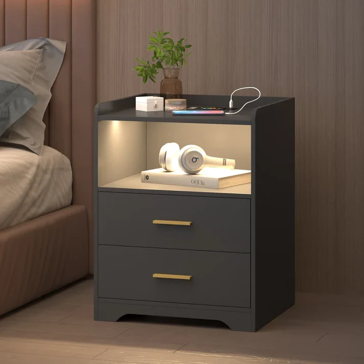 كومود مودرن رصاصي - 50×40 سم BSD-006