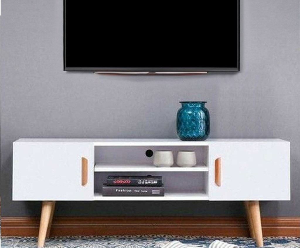 وحدة تلفزيون 30x50x120x30 سم - ابيض وبيج - BQTPB-40